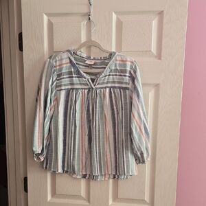 Knox Rose Multicolor Striped Blouse